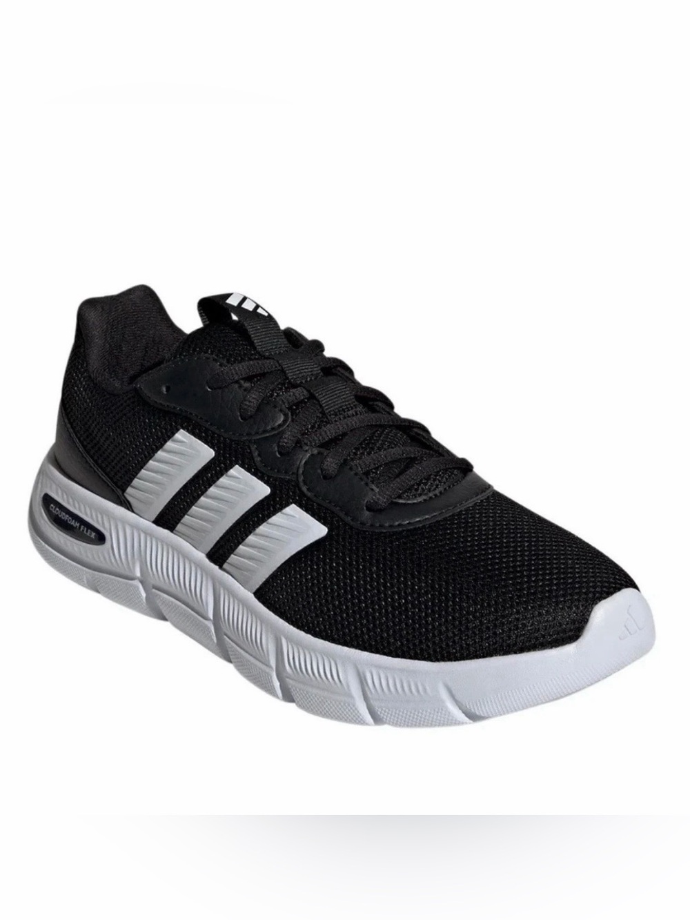 Adidas Women's Cloudfoam Flex Laces Sneaker Black BC Athletic Shoe Size 7.5 M